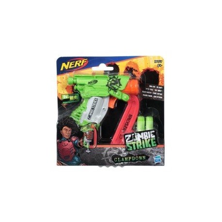 Nerf B4968 Lanzador  Zombie Strike Clampdown  Juguete Hasbro-JuguetesGalaxia-Lanzadores