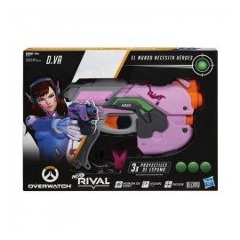 NERF E3122 Lanzador Overwatch D.Va Nerf Rival y 3 recargas Overwatch Nerf Rival Juguete Hasbro-JuguetesGalaxia-Lanzadores