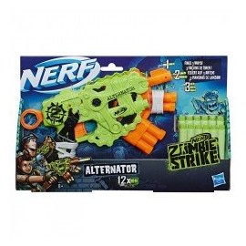 Nerf E6187 Nerf Lanzador Zombiestrike Alternator con 12 dardos Nerf-JuguetesGalaxia-Lanzadores