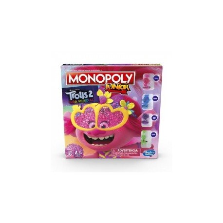 Monopoly E7496 Monopoly Jr Trolls Juego de Mesa-JuguetesGalaxia-Juegos de Mesa