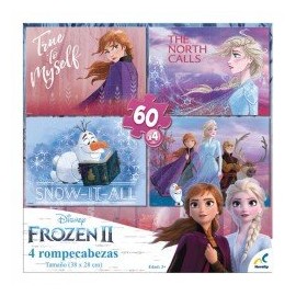 Rompecabezas 4 en 1 Frozen II-JuguetesGalaxia-Juegos de Mesa