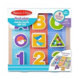 Rompecabezas De Piezas Grandes Abc 123 Melissa & Doug-JuguetesGalaxia-Juegos de Mesa