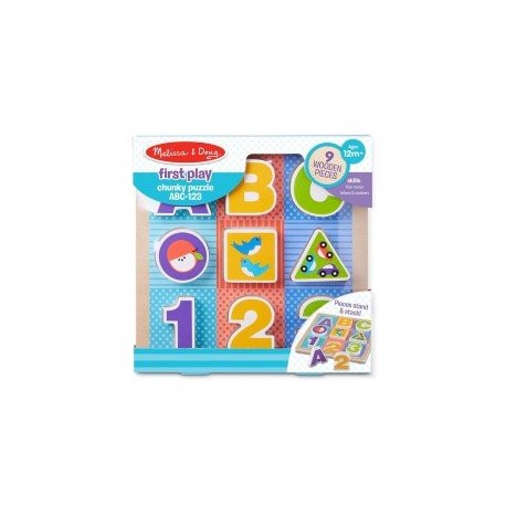 Rompecabezas De Piezas Grandes Abc 123 Melissa & Doug-JuguetesGalaxia-Juegos de Mesa