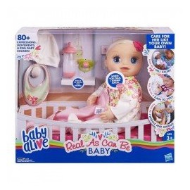 Baby Alive Mi bebita de verdad (Pelo rubio esculpido)-JuguetesGalaxia-Muñecas