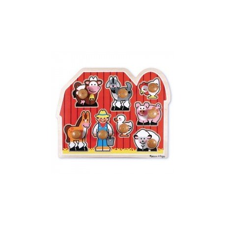 FARM FRIENDS LARGE PEG PUZZLE-JuguetesGalaxia-Aprendizaje